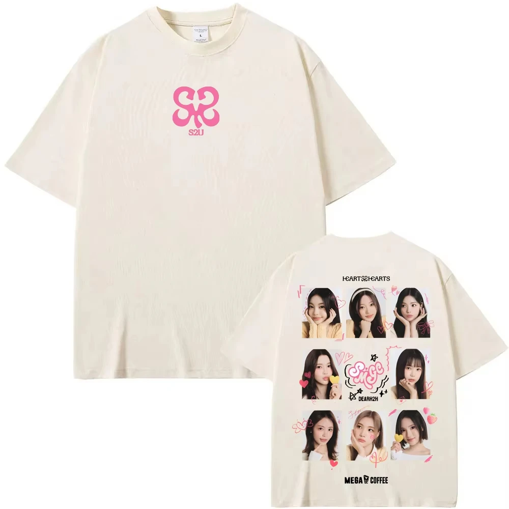 Hearts2Hearts تي شيرت الجرافيك الطباعة الهيب هوب القطن تي شيرت قصير الأكمام القوطية التي شيرت للجنسين عالية الجودة الرجال/النساء بلايز #4