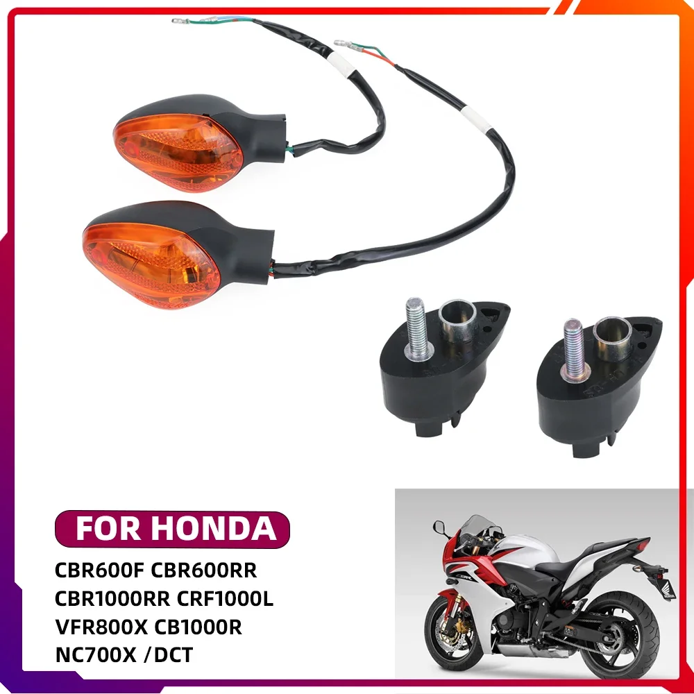 

CBR Front Rear IndicatorTurn Signal Light For Honda CBR600F CBR600RR CBR1000RR CRF1000L VFR800X CB1000R NC700 /DCT Lamp Bracket