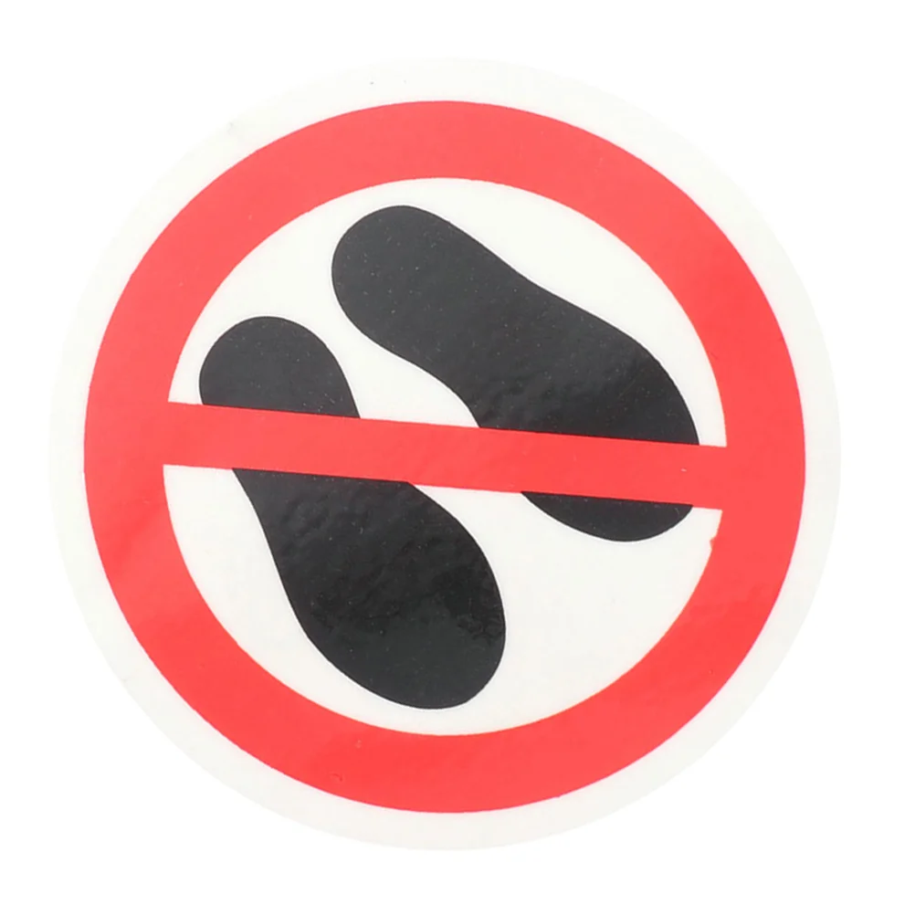 Ring Doorbell Mount Warning Sign Round Stickers No Stepping on Labels Parking Signs