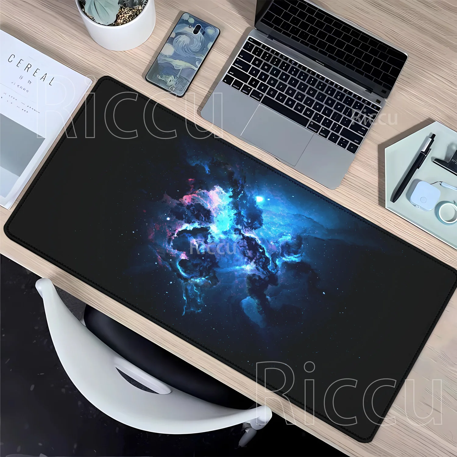 starry sky Milky Way Landscape Mousepad Game Office Accessorie Mouse Pad Gaming Keyboard 900x400mm HD Printing overlock Desk Mat