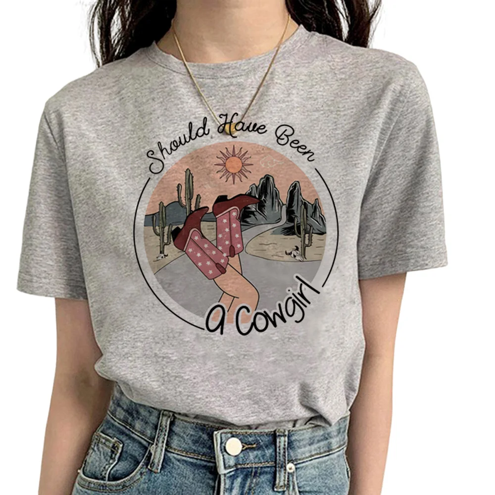 

Cowgirl Tee women comic manga funny top girl harajuku comic y2k clothes