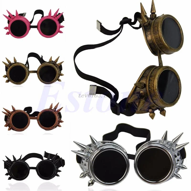 Victorian Gothic Cosplay Rivet Steampunk Goggles Welding Punk Glasses 2020 New Fashion Arrival Men Women