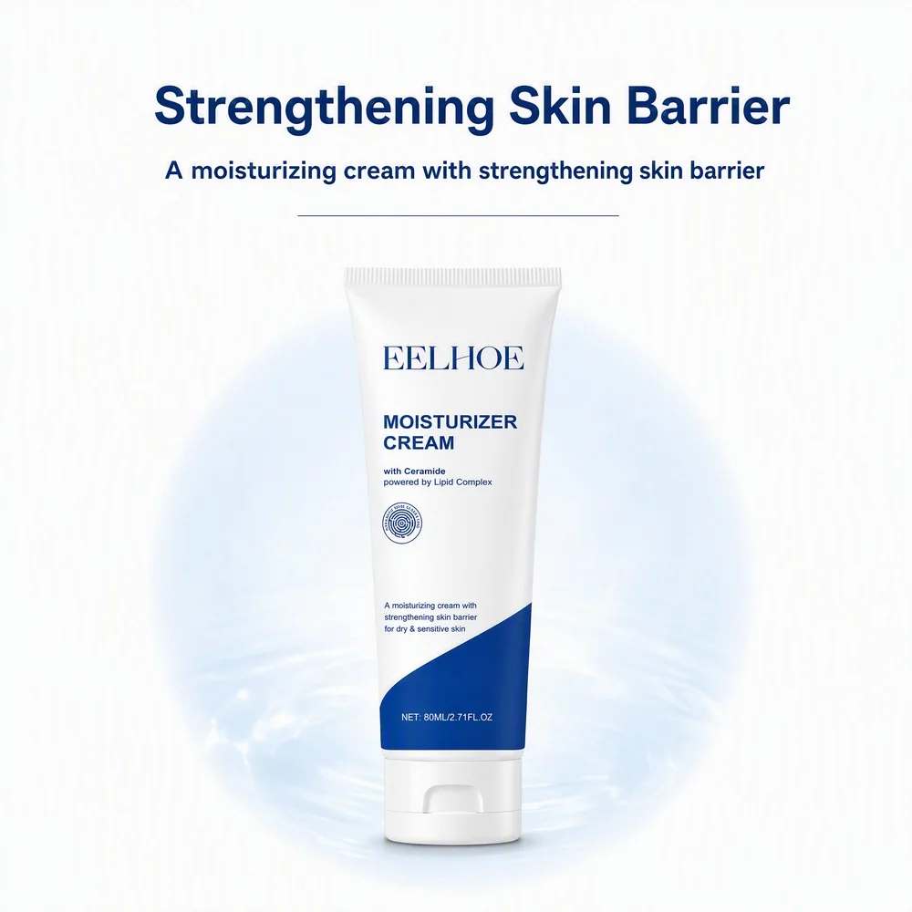 Ship from US Ceramide Moisturizer Cream 80ml Hydrating Face Cream with Hyaluronic Acid Squalane for Dry Sensitive Skin Barrier Strengthening