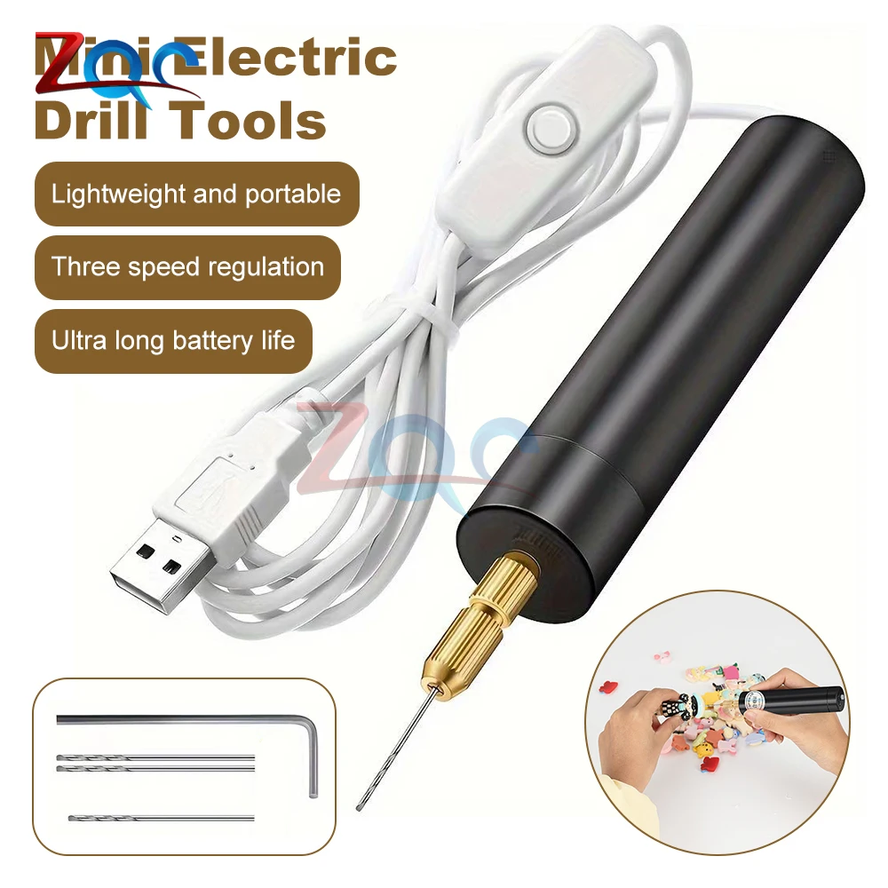 Portable Mini Electric Drill Hand Rotary Set Engraver Pen Jewelry Tools For Epoxy Resin Making DIY Wood Craft Power Tools