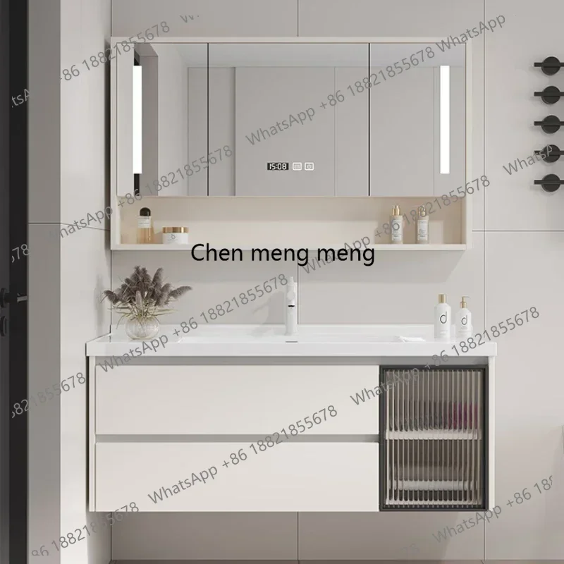 

Slim Ceramic Basin Bathroom Cabinet Closet Modern Simple Bathroom Cabinet Washbasin Wall Shelf Mobile Bagno Furniture