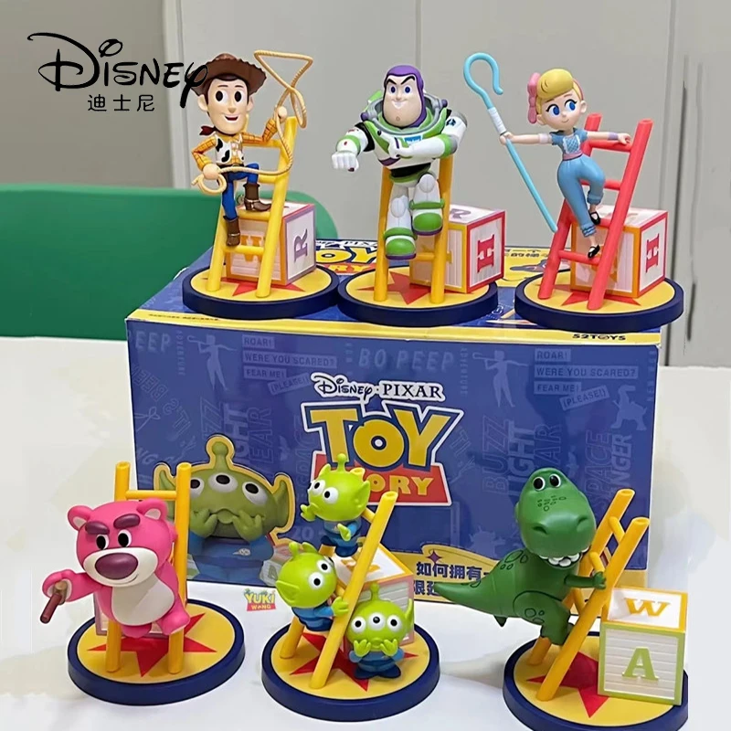 

Genuine Licensed Disney Toy Story Stair Climbing Series Blind Box Strawberry Bear Mini Model Kids Assembly Toy Birthday Gift