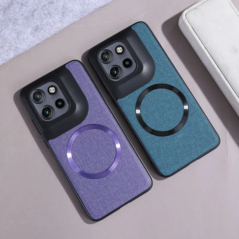 Funda de tela Magsafe Para Motorola Edge 50 Neo, funda de teléfono con carga inalámbrica, Motorola Edge 40/Edge 50 Ultra Fundas Para
