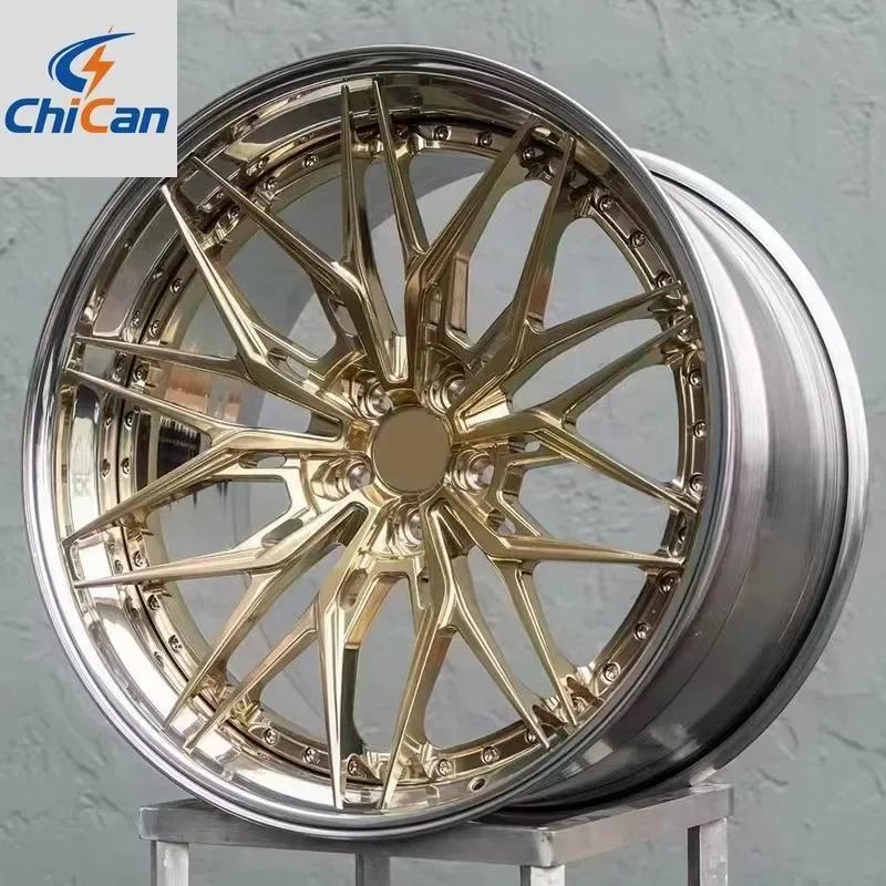 

[2026]Chican Custom Forged Golden Two-piece Wheels 18-24 Inch 5X112 For Mercedes-Benz For BMW For Audi