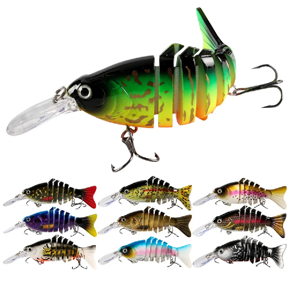 1Pcs Swim Bait Fishing Lures Wobblers 12cm 17g Artificial Multi-section SwimBait Crankbait JerkBait Trolling Pike Carp Tackle