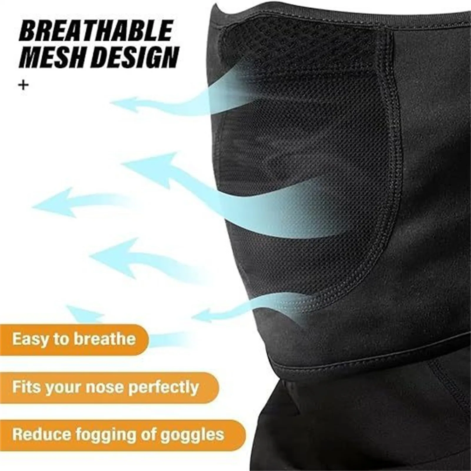 Maschera per sci invernale calda Maschera per il viso traspirante antivento in peluche addensato per ciclismo Sci Pesca Campeggio Cappellini comodi