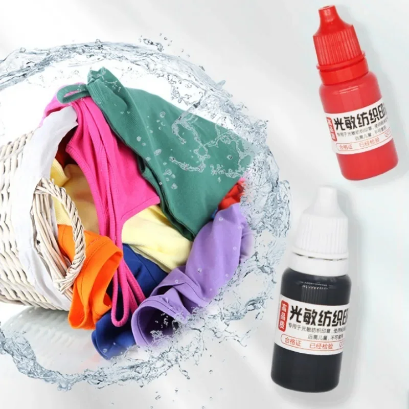 Textile Printing Oil 5ml Red Blue Black Clear Waterproof Non-fading Watercolor Pigment Children's Articles Clothes Seal Material