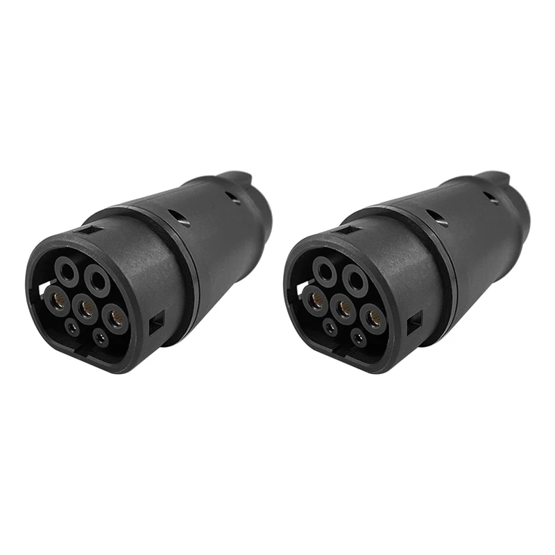 2X EVSE J1772 Adaptor Type 1 To Type 2 Socket Electric Vehicle Car EV Charger Connector IEC 62196 Adapter For Cars