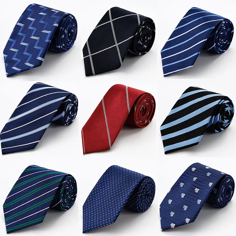 

Mens Tie Jacquard Yarn Woven Mulberry Silk Business Tie Men Accessories