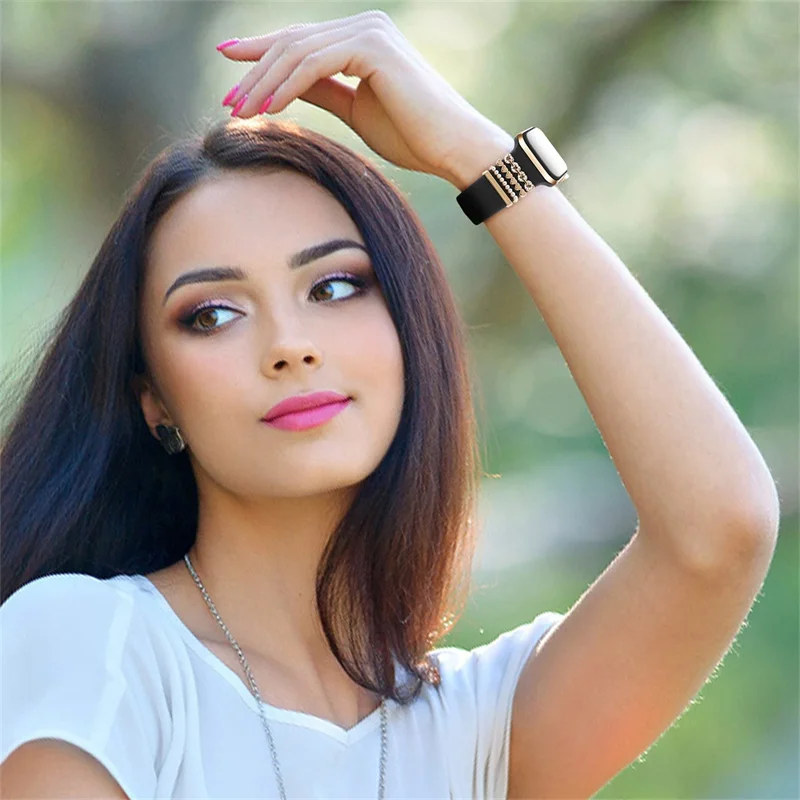 Decoration For Apple watch band Ultra2 10 9 8 Diamond Jewelry Bracelet Accessories for samsung/Huawei watch 20/22mm strap Charms