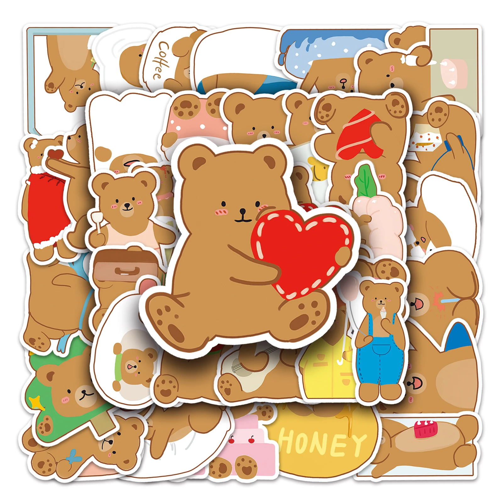 50Pcs Cute Animal Series Cartoon Cute Waterproof Sticker Skateboarding Snowboard Retro Vinyl home decal Sticker