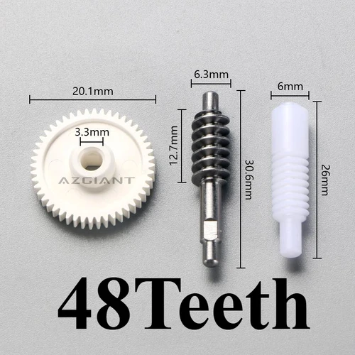 Imagen 2 del producto Engranaje de Motor plegable para espejo de coche, reparación de retrovisores de vista lateral para Mazda 3 5 6 Mk2 Mk3 BL, 48 dientes