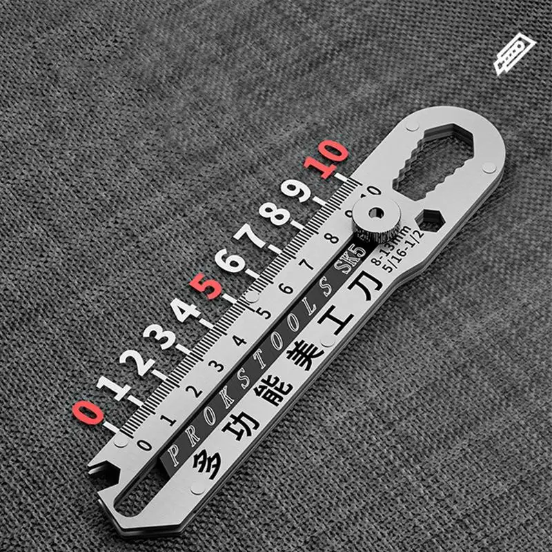 Retractable Box Cutter All Steel Retractable Cardboard Cutter With Safety Lock Utility Knives 10-in-1 Heavy-Duty Cutting Tool