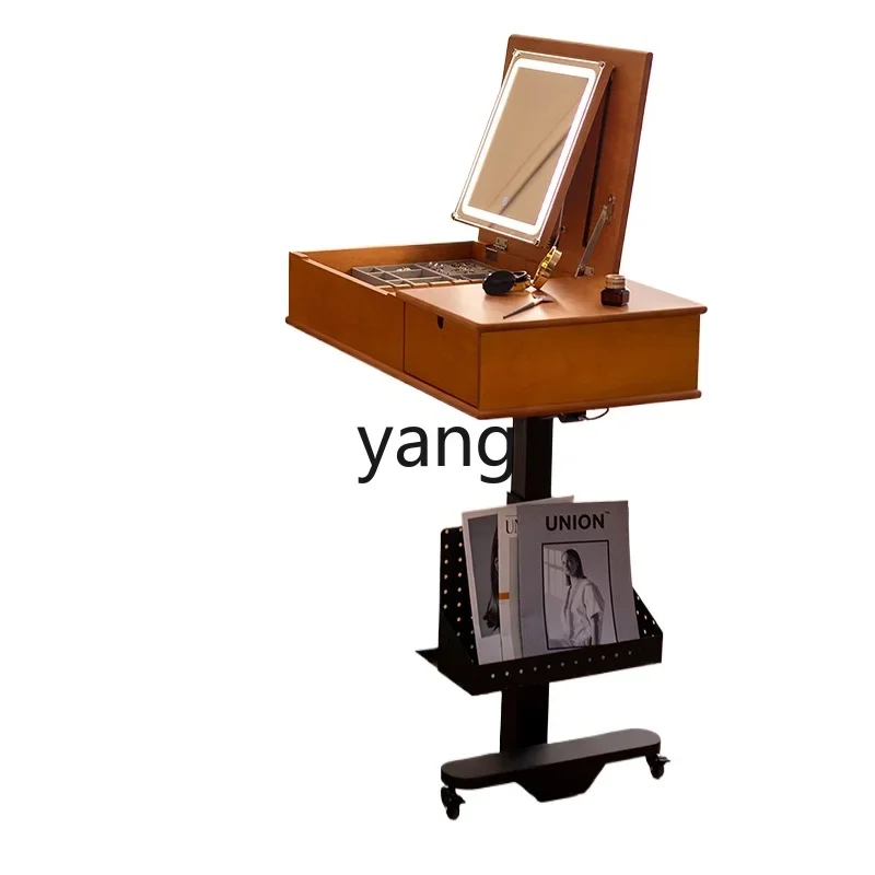 LMM removable dresser solid wood bedroom lift dressing table clamshell small apartment dressing table