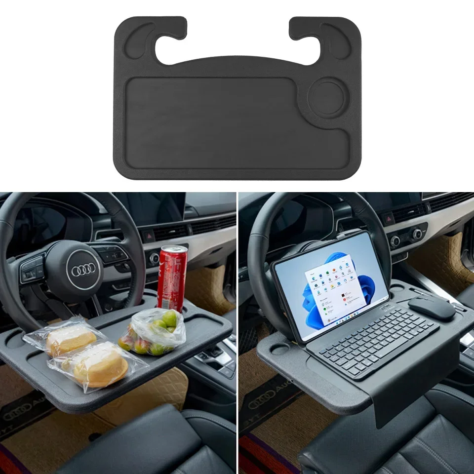 Car Tray Table Portable Car Laptop Computer Desk Mount Stand Eat Work Car Steering Wheel Dining Table BracketDrink Food Coffee