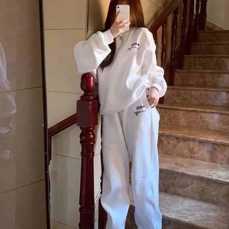 

Men's Faionable Sportswear Set Large Size Sweatirt And Trousers Long Sve Autumn Winter Casual Comfortable Polyester Fiber