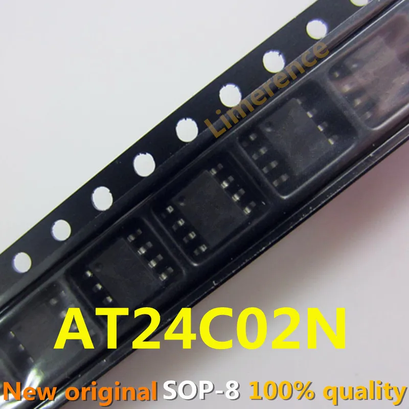 50PCS 24C02 24C02N AT24C02N SOP8 AT24C02BN-SH-T SOP-8 SMD New and Original IC Chipset-