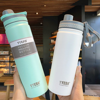 TYESO 530ML/750ML Stainless Steel Thermo Water Bottle Portable Vacuum Flasks Keeps Cold and Heat Thermal Mug Car Insulated Cup