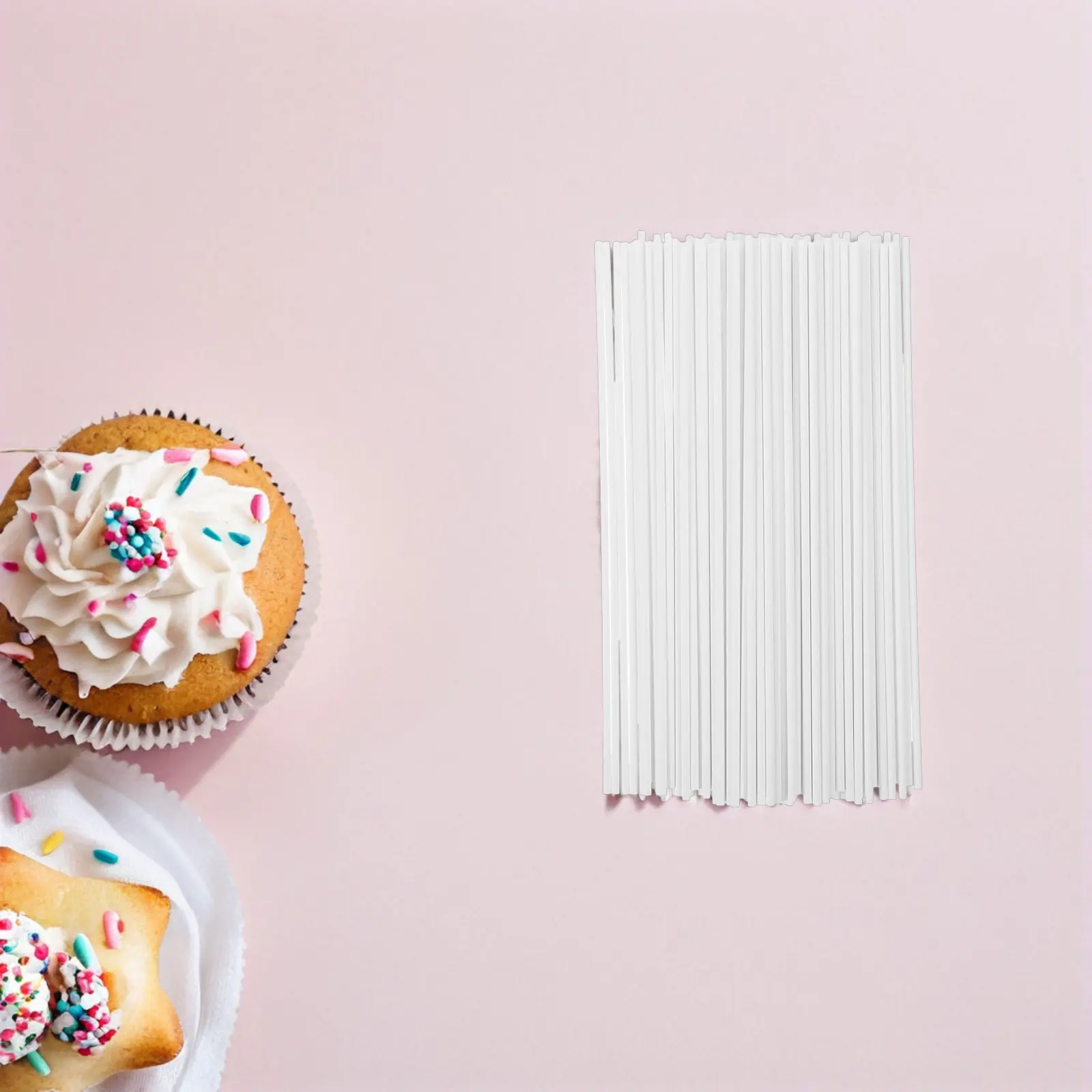 1000Pcs White Paper Candy Sticks Sturdy Smooth Surface Ideal for Cake Pops Marshmallows Chocolate Treats Baking Supplies