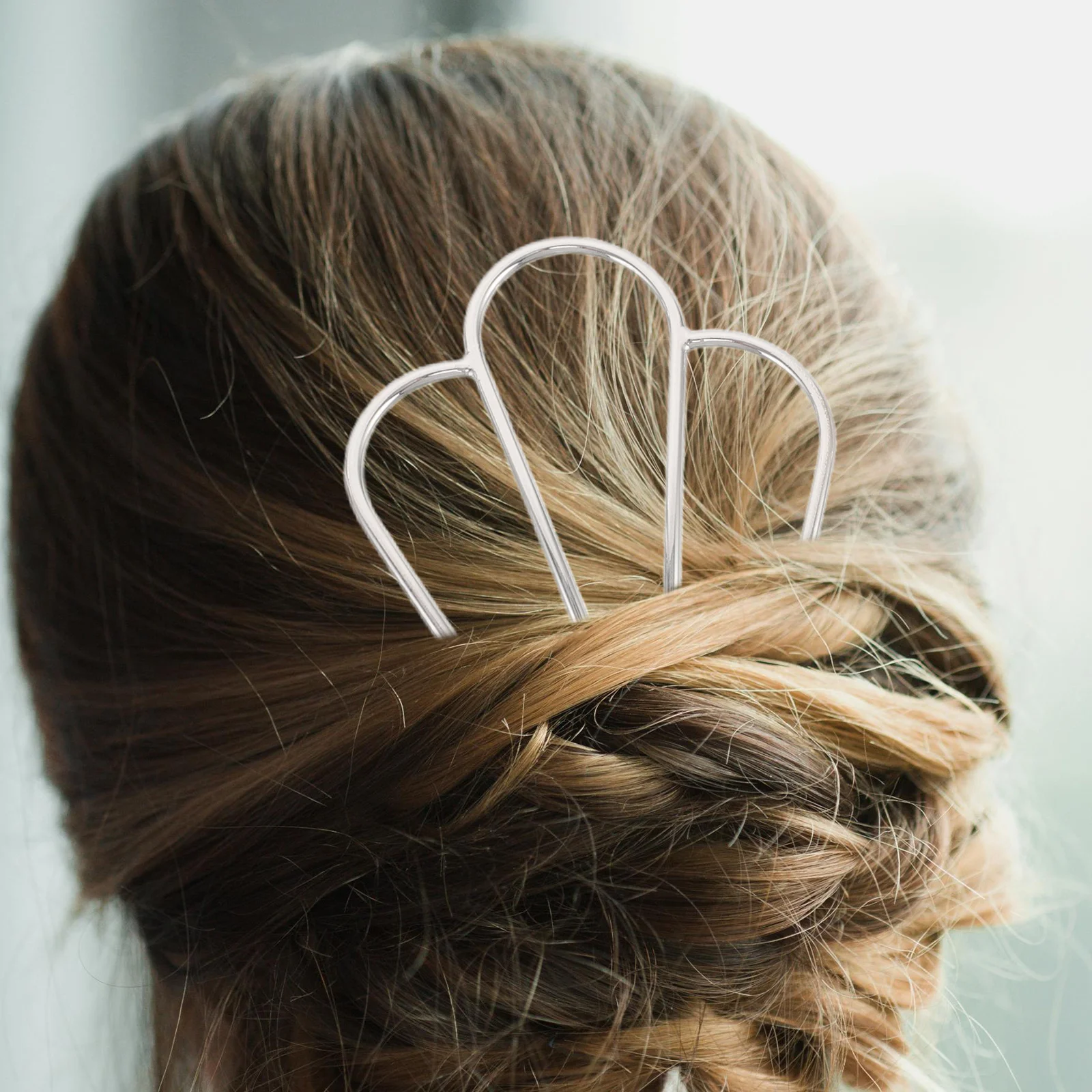 

3pcs Metal Hair Fork Clip U-Shaped French Bun Pin Combs Vintage Hair Accessories For Women Wedding Updo Party Bridal Hairstyling