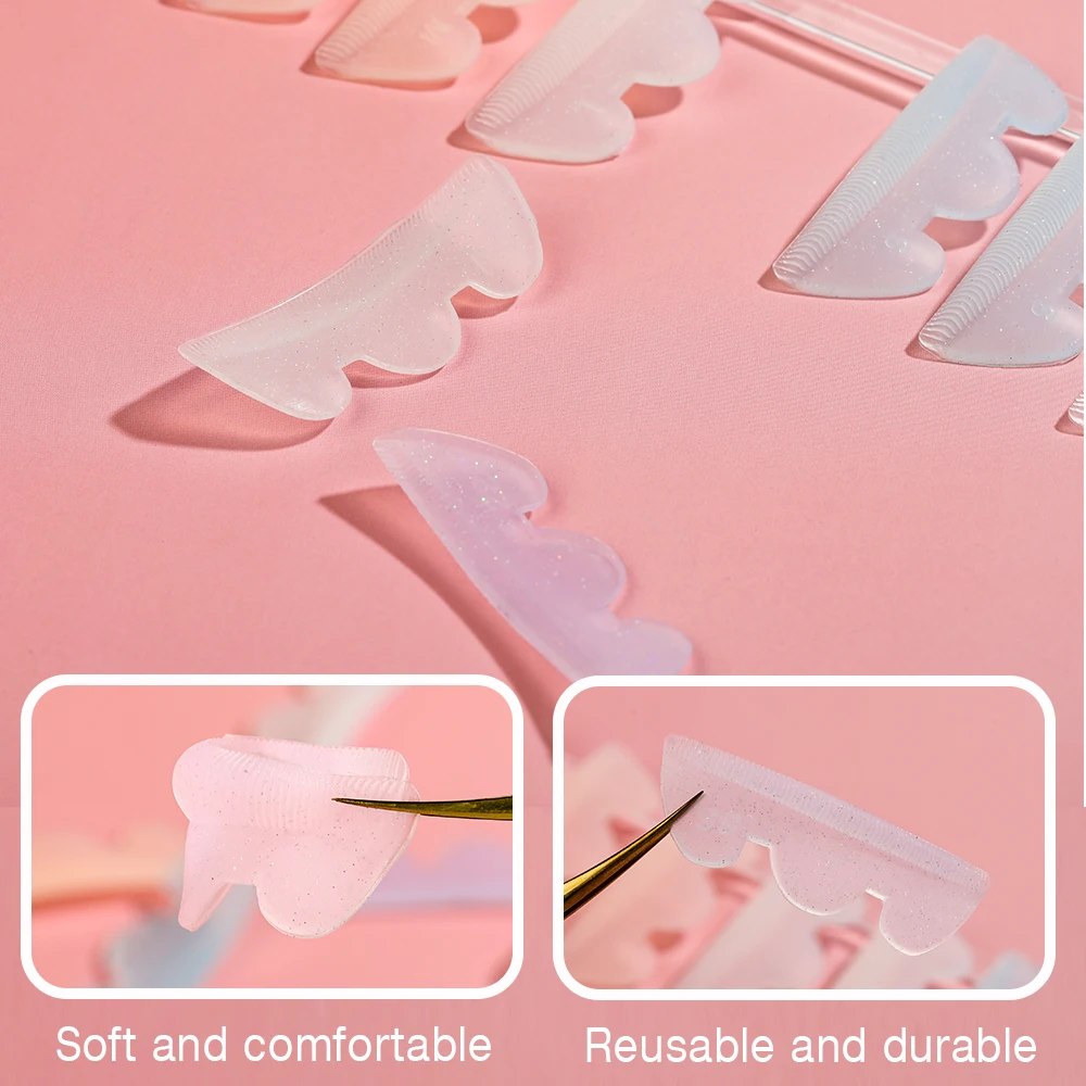 5 Pairs Lash Lift Shields, Korean Silicone Lash Lift Pads, Eyelashes Perming Curler Rods for Eyelash Stretching and Curling