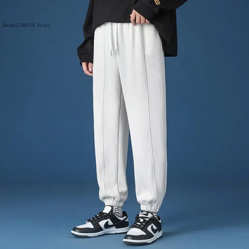 

Male Trousers Solid Color Loose Trendy Pants Men Spring New Style Korean Sports Casual Pants Hot Selling Single Products
