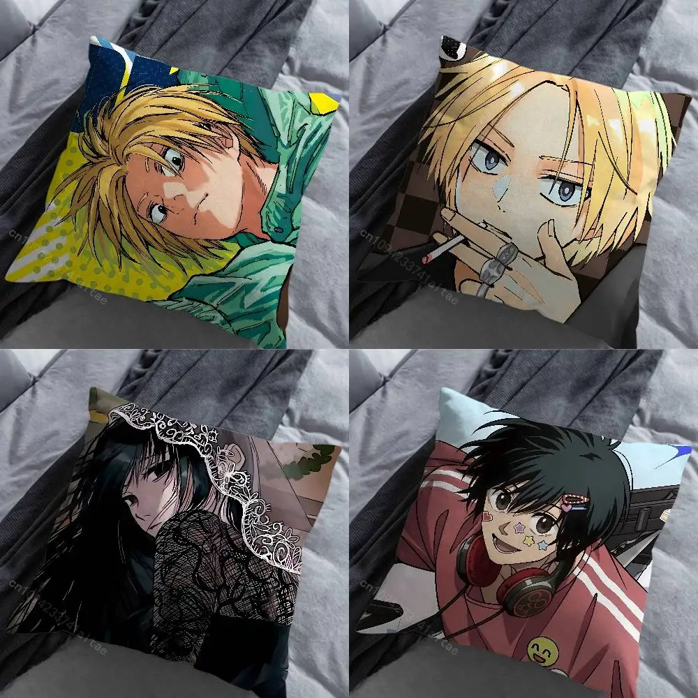 

S-Sakamoto D-Days cartoon Pillowcase for Sofa Room Office Decor Printing Merchandise All-Match Cushion Cover