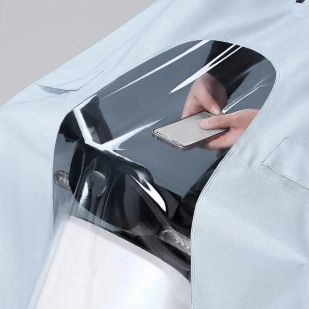 

Thickened Electric Scooter Raincoat Single Person Windproof Rainproof Raincoat Visual Design Waterproof High Neck Raincoat