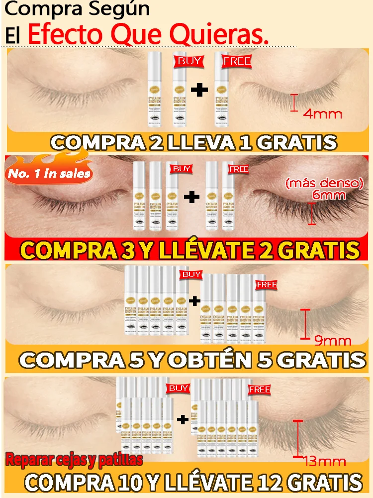 Kit de sérum de croissance des cils pour femme, Lifting rapide des cils, Maquillage haut de gamme original, 7 jours