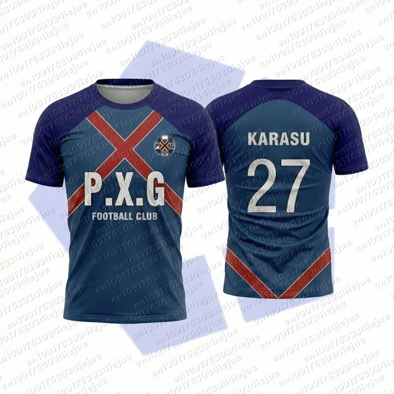2026 Summer P.X.G Blue Lock Japanese Anime Jersey Football Uniform Shidou Cosplay T Shirts Men's and Kid Casual Sports Tops