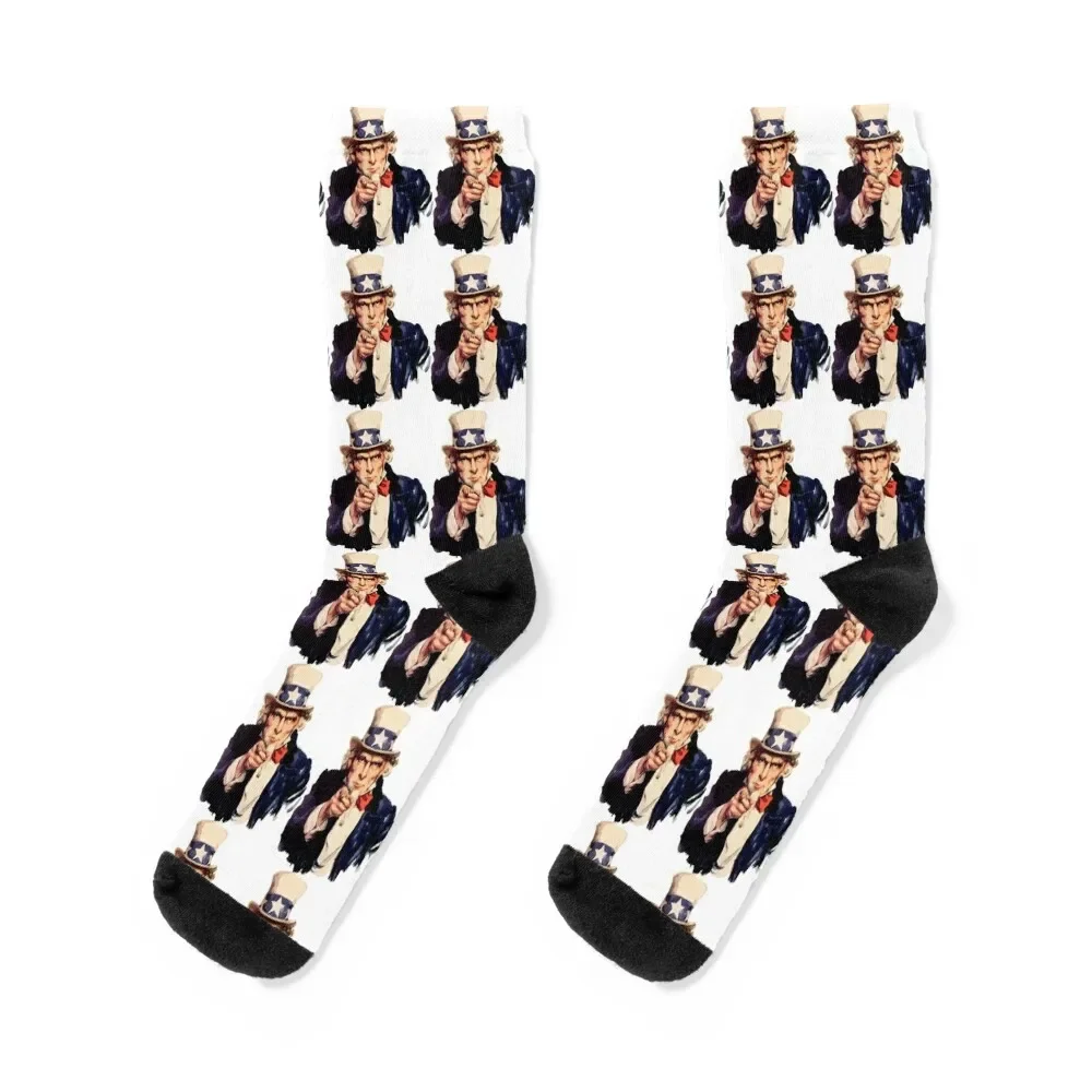 Uncle Sam Socks new year luxury Socks Women's Men's