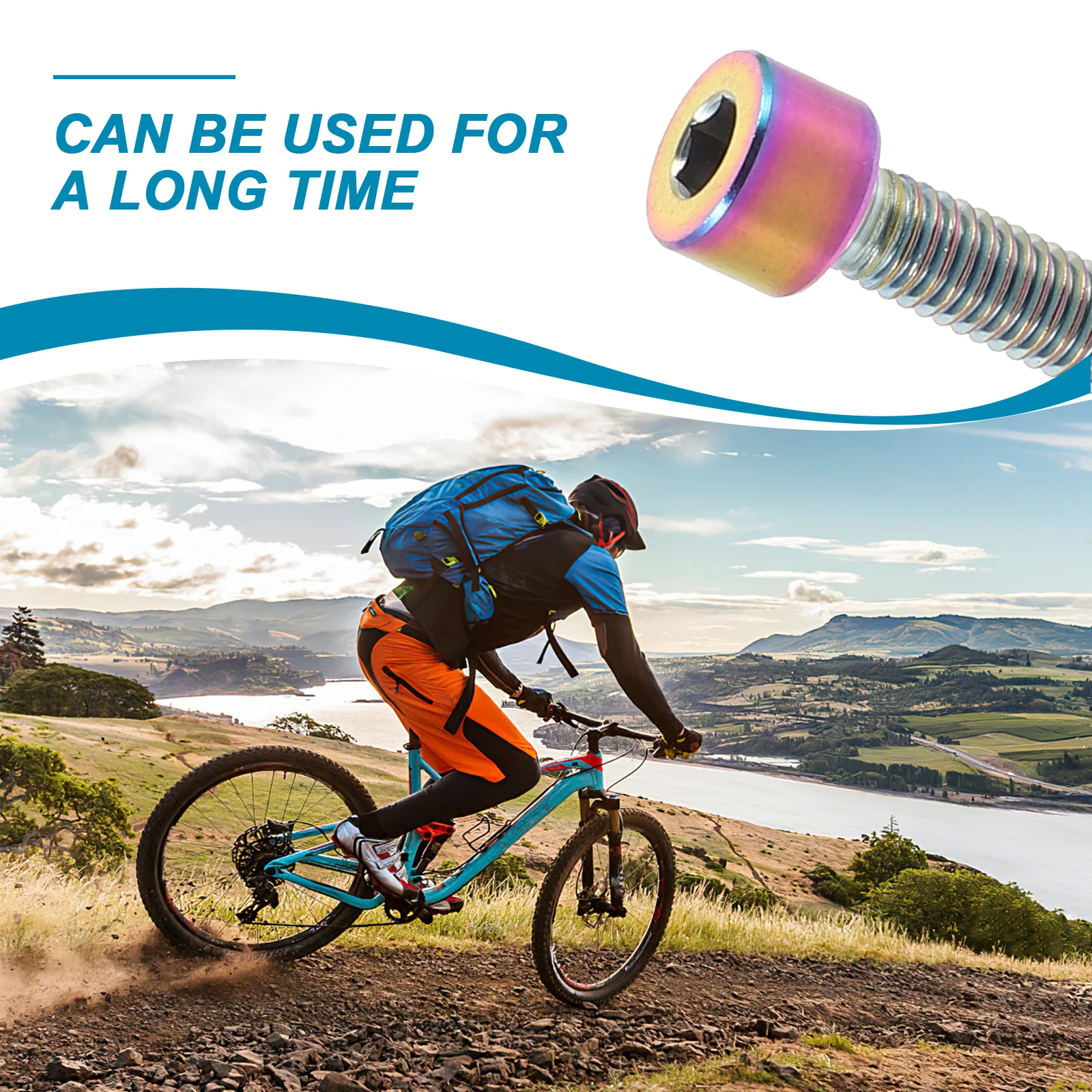Bike Derailleur Screw Titanium Alloy Hexagonal Bolt Versatile Bicycle Wheel Accessory Durable Metal Fastener Spare Part