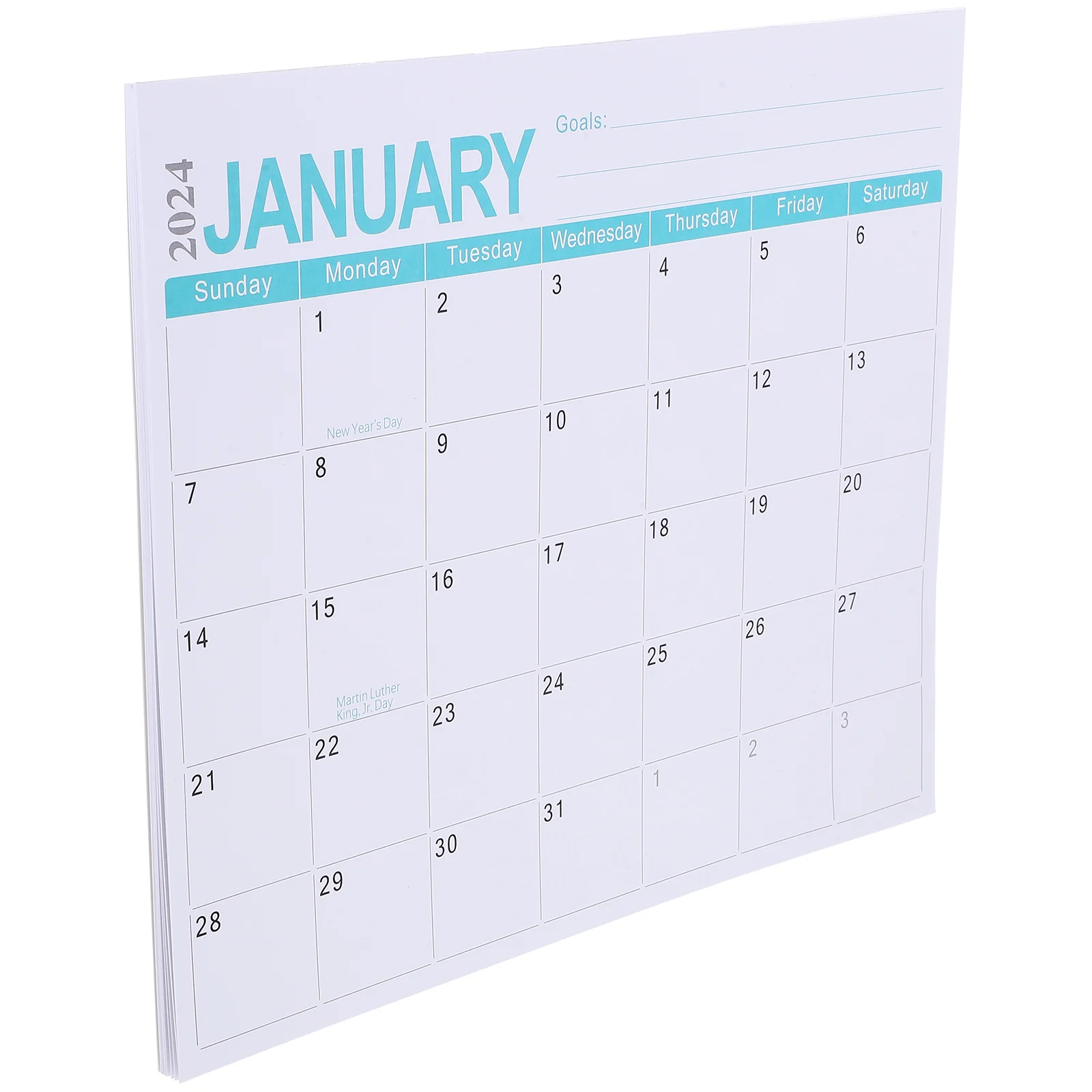 Calendar Desk Magnetic for Fridge Paper Tear off Attraction Planning Decorative Blue Refrigerator