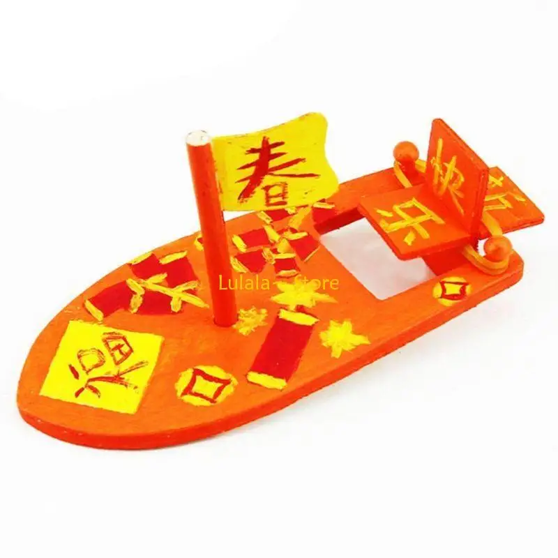 Y4QA เรือกราฟฟิตีไม้สำหรับเด็กก่อนวัยเรียนของเล่นการศึกษาศิลปะการศึกษาก่อน