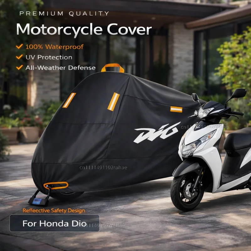 

For Honda ZX50 DJ-1 Motorcycle Cover Waterproof Thickened Polyester Tarpaulin UV Protective Outdoor Rain Dust Sun Scooter Cover