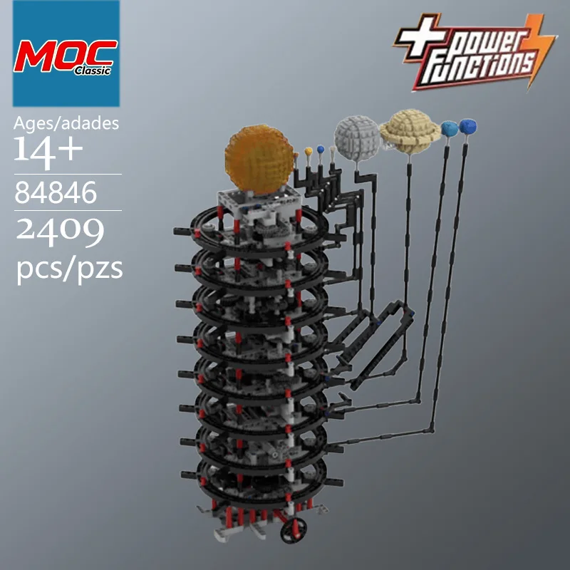 Specially Customized MOC Galaxy 9 Stars Simulator Technic Model Trendy Educational Toys Science Building Game Set Holiday gifts