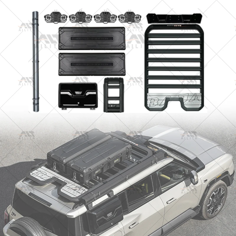 

2025 One Stop Upgrade Exterior Accessories Off Road Luggage Rack Roof Rack Ladder Side Box for Leopard 8 Accessories