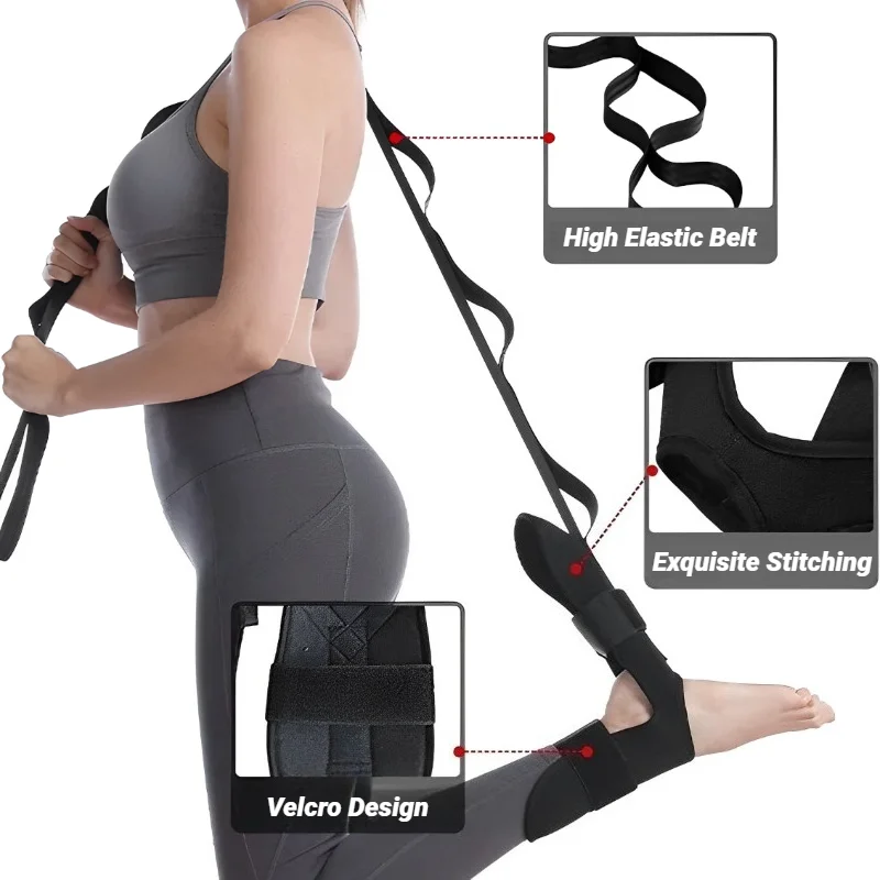 Fitness Open Back Muscle Relaxation Yoga Stretching Band Leg Stretcher Flexibility Strap For Rehabilitation Plantar Fasciitis image 2
