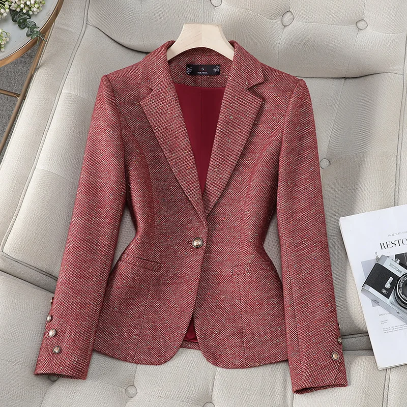 

2025Autumn and winter casual fashion women's professional blazer coat for cross-border foreign trade8989