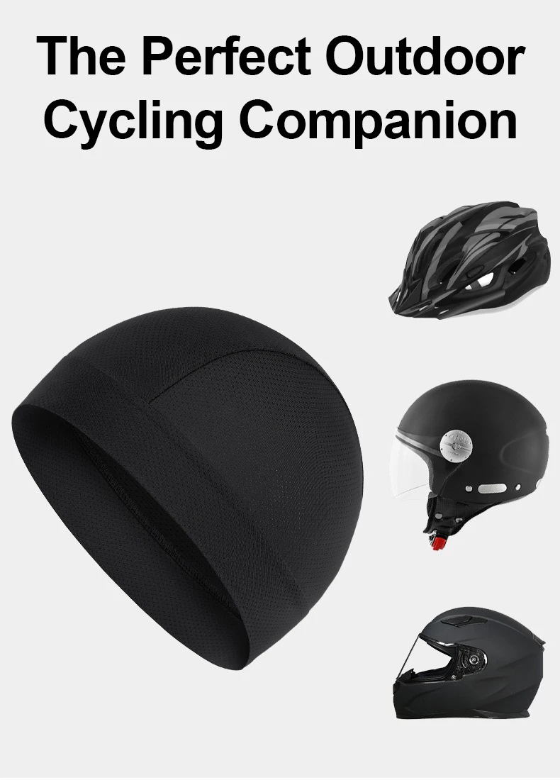 Atmungsaktive Netz-Fahrradkappe Helmfutter Schnelltrocknend UV-Schutz Kühlende Mütze für Männer und Frauen Sommer Dehnbare Pendler-Mütze – Detail 6
