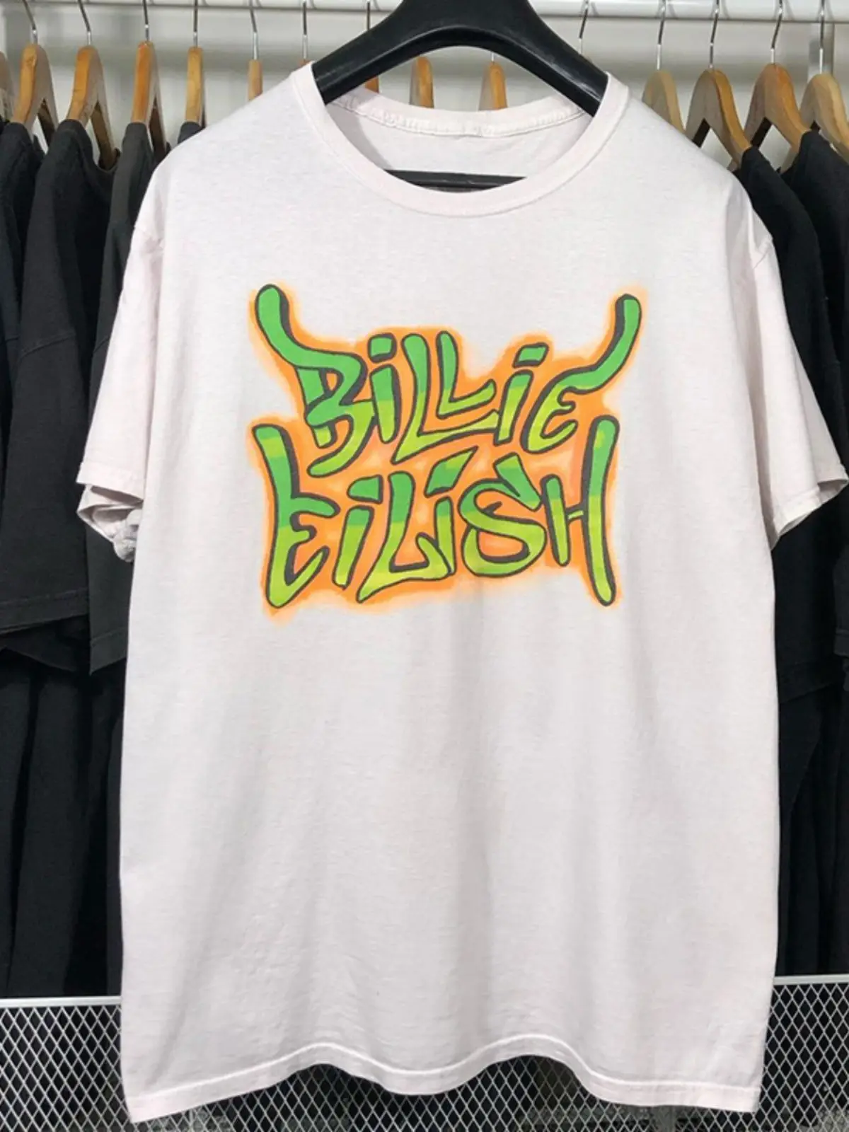 

Bili American Rétro Vintage High Street Simple Lettre Imprimée T-shirt À Manches Courtes En Pur Coton Pour Hommes Et Femmes