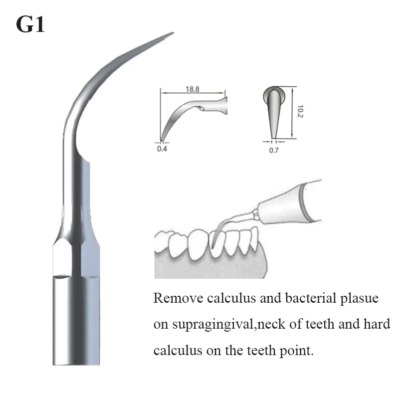 VVDental Wholesale 1/3/5Pcs a lot G1 Ultrasonic Scaler Tip Fit for EMS WOODPECKER Handpieces Orthodontic Teeth Tips P-Series