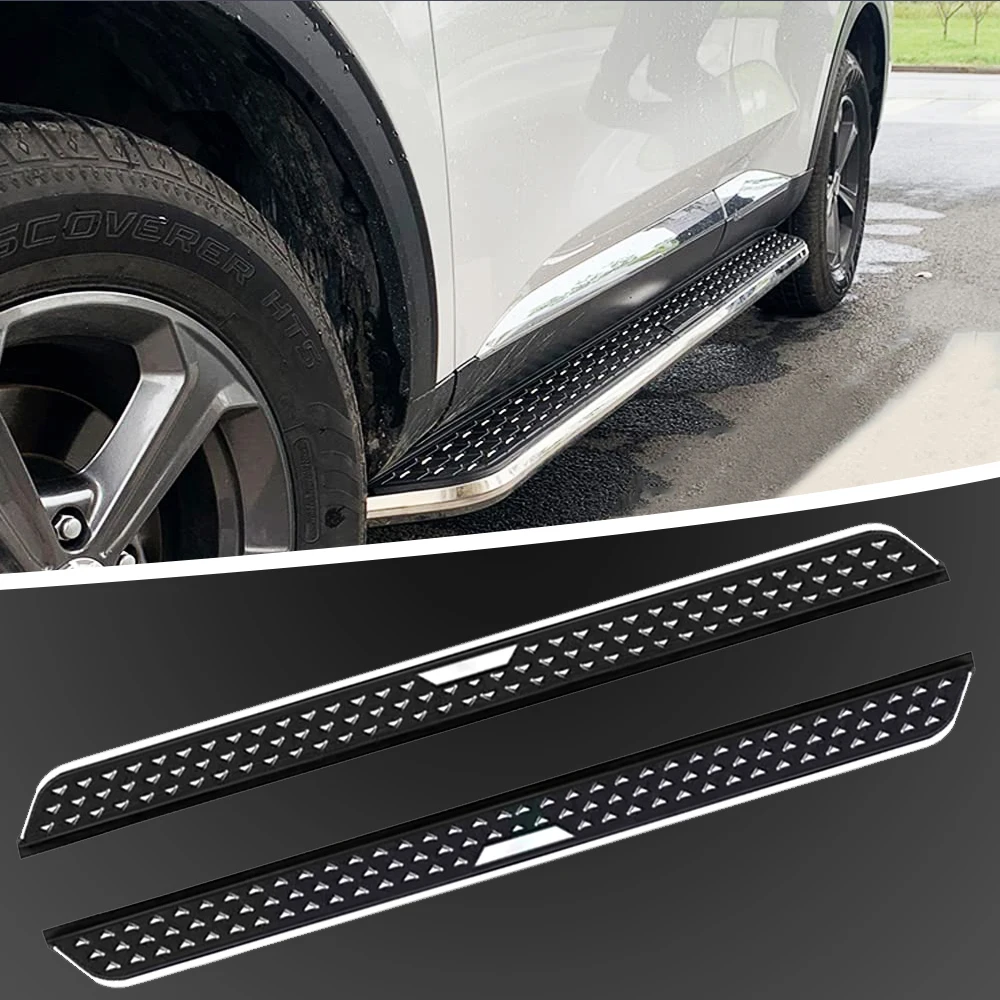 2pcs fit for Toyota Highlander Kluger XU70 2020-2024 Side Step Running Board Nerf Bar Aluminium Pedal (with Brackets)