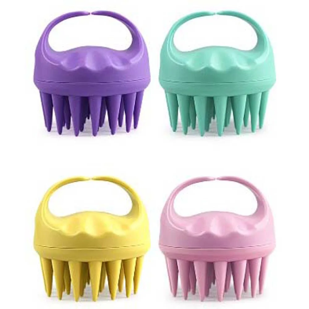 Round Exfoliator Bath Long Tooth Head Body Brush Wet And Dry Hair Washing Comb Shower Brush Shampoo Brush Scalp Massage Brush