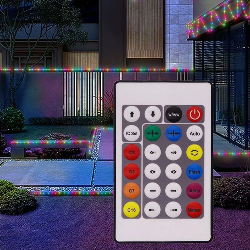 5 ~ 20mX APP Control WS2811 2cm 3D Ball indirizzabile Pixel Full Color Pebble Light IP67 Dream Color RGB String Lights