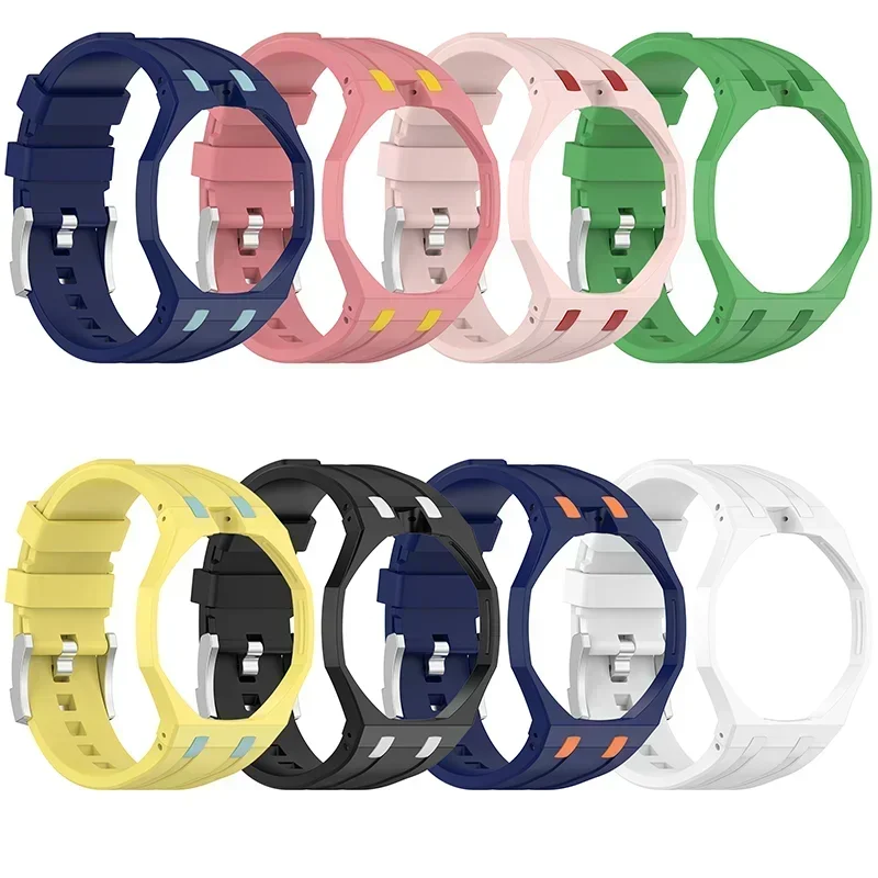 2-in-1-PC-Gehäuse + Silikonarmband für Swatch X AP Royal Pop Taschenuhr-Umbau zum Armbanduhren-Integrationszubehör – Detail 2